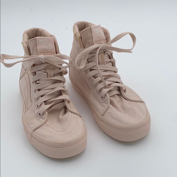 Vans Women's High-Top Sneakers - light baby pink monochromatic size 6 - Picture 3 of 11